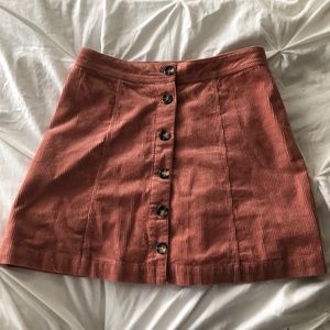 Pink Corduroy Skirt